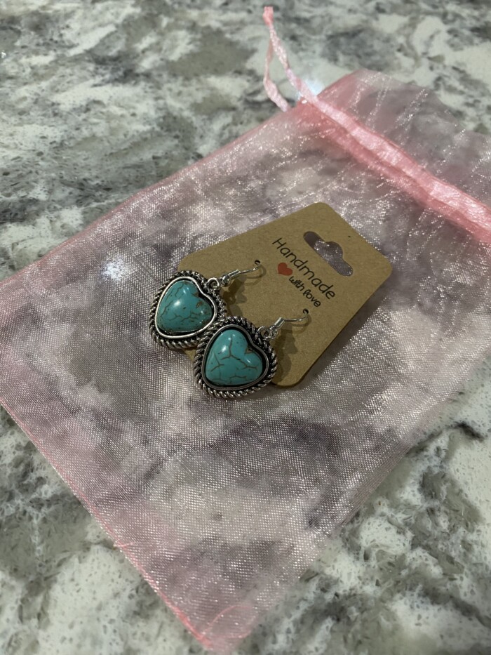 Turquoise Heart Dangles