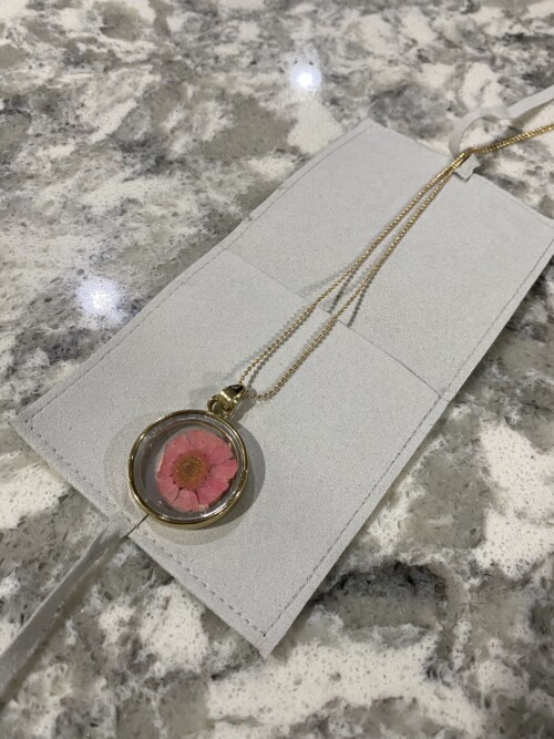 Dried Flower Pendant Necklace